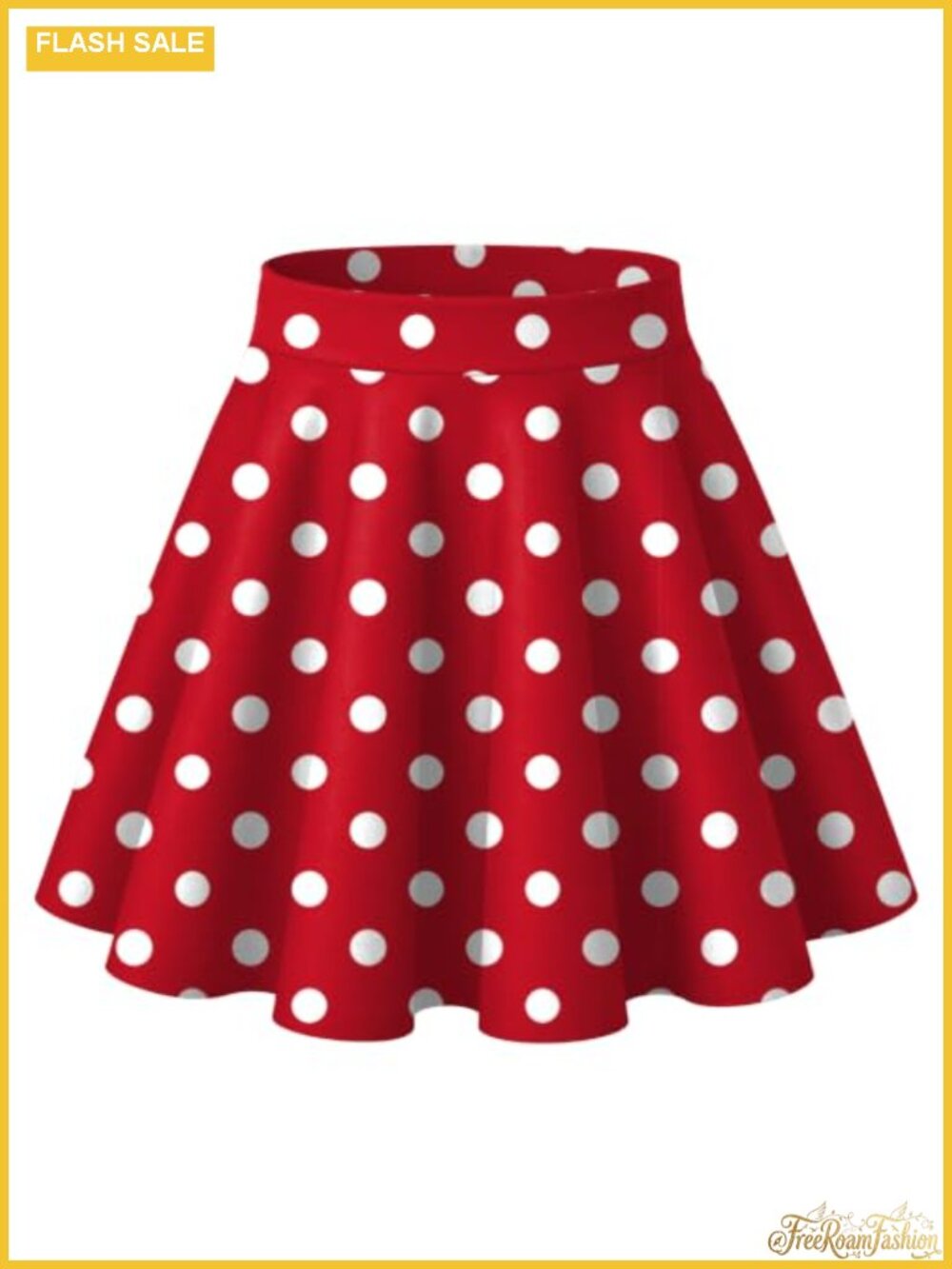 A-Line Pleated Mini Skater Skirt High Waist Stretchy Casual Women's